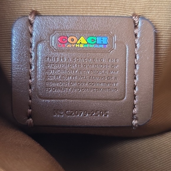 COACH‎ BAG #2505 RAINBOW XBODY SHOULDER HORSE CARRIAGE LEATHER JES SLIM NWT - Picture 11 of 15